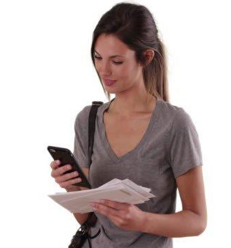 Girl using Mobile