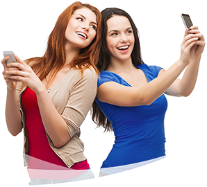 girl using internet